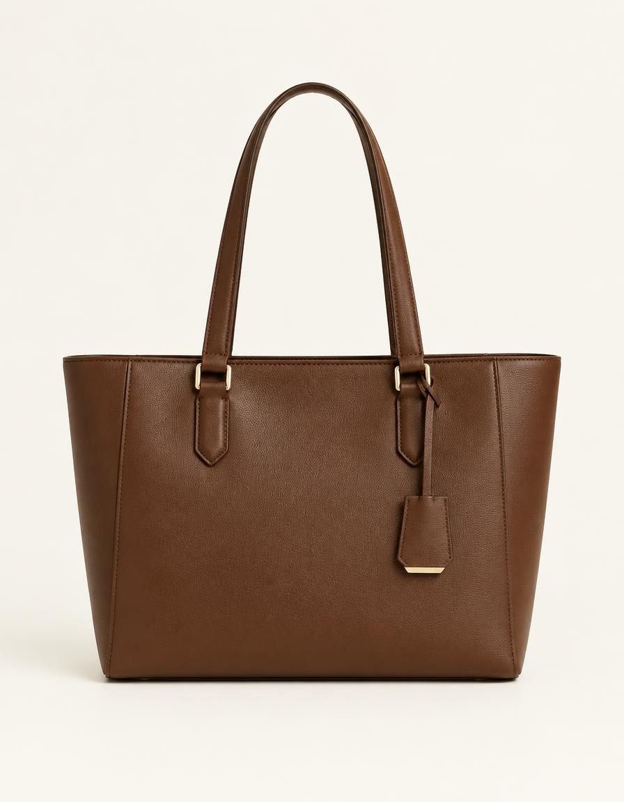 Demo brown leather tote